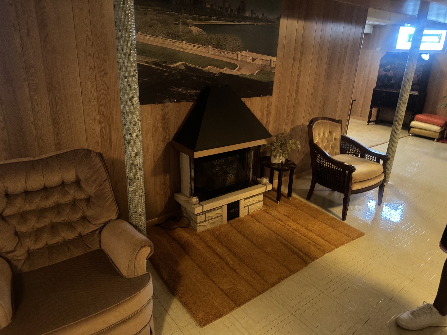 8900 South Prairie Avenue Chicago, IL 60619 - Photo 18 of 18 a living room with furniture and a fireplace