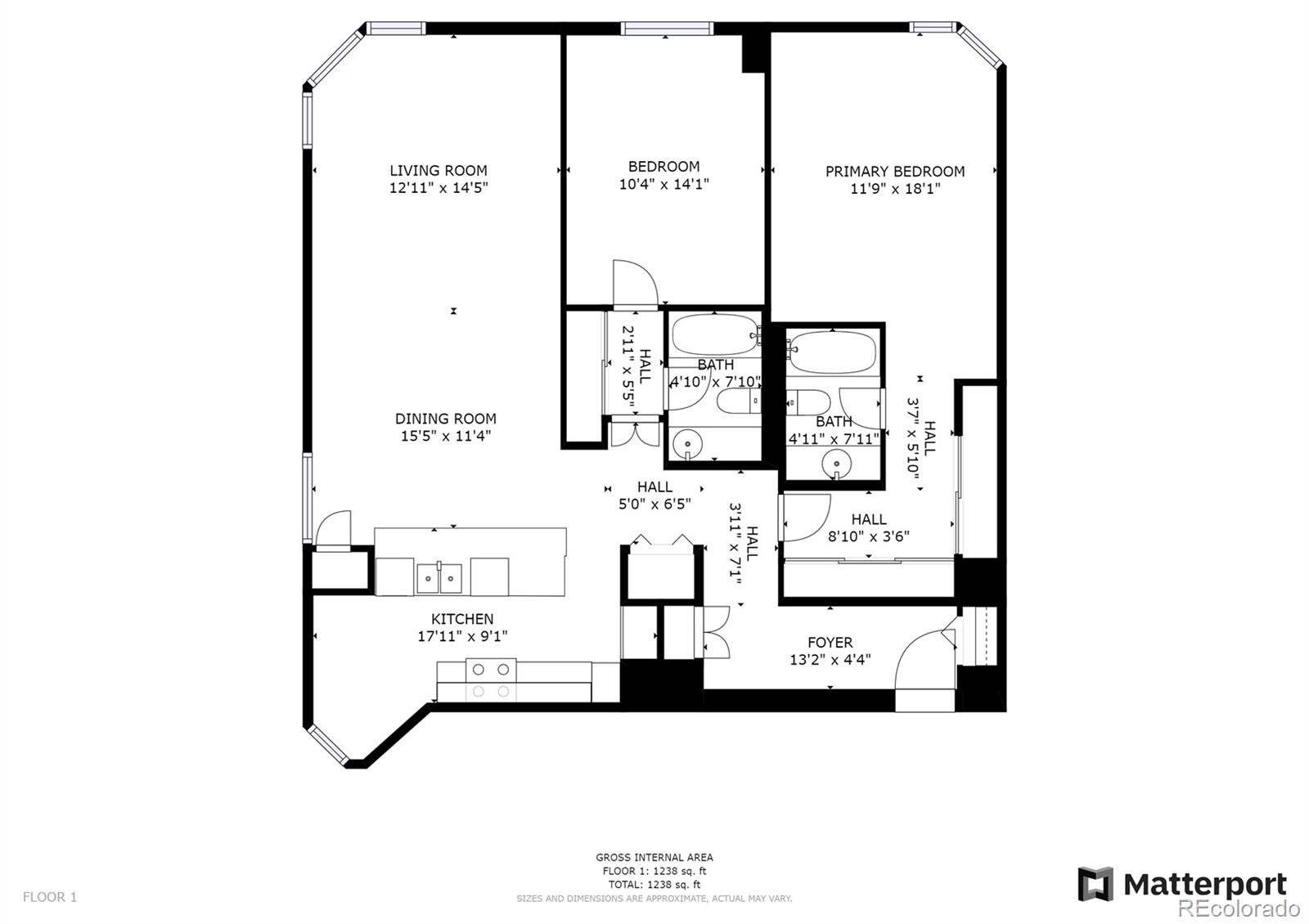 1625 Larimer Street, Unit 801 Denver, CO 80202 - Photo 33 of 33 a picture of floor plan