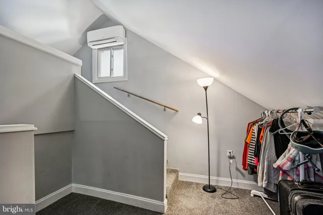 a view of a walk in closet