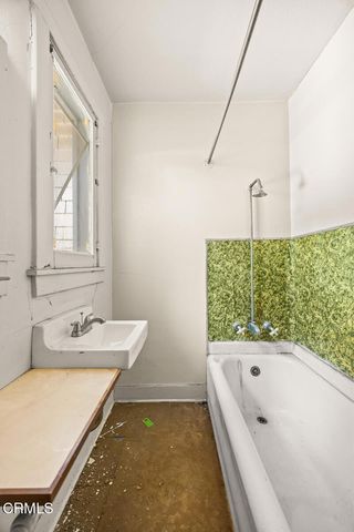 a bathroom with a window