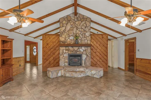 a view of a livingroom with a fireplace