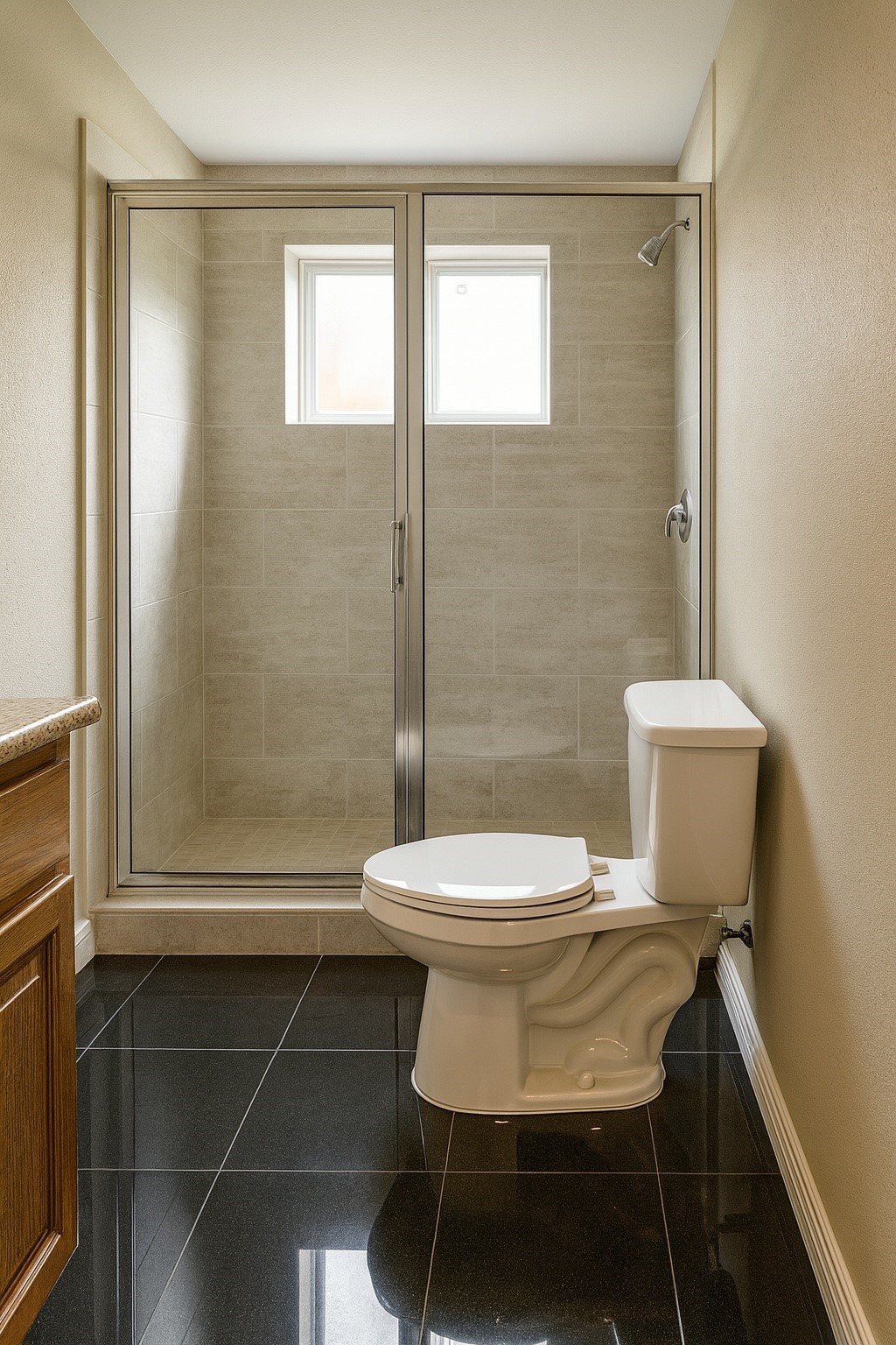 4719 Clay Street, Unit 2 Houston, TX 77023 - Photo 7 of 9 a bathroom with a toilet a sink and a shower