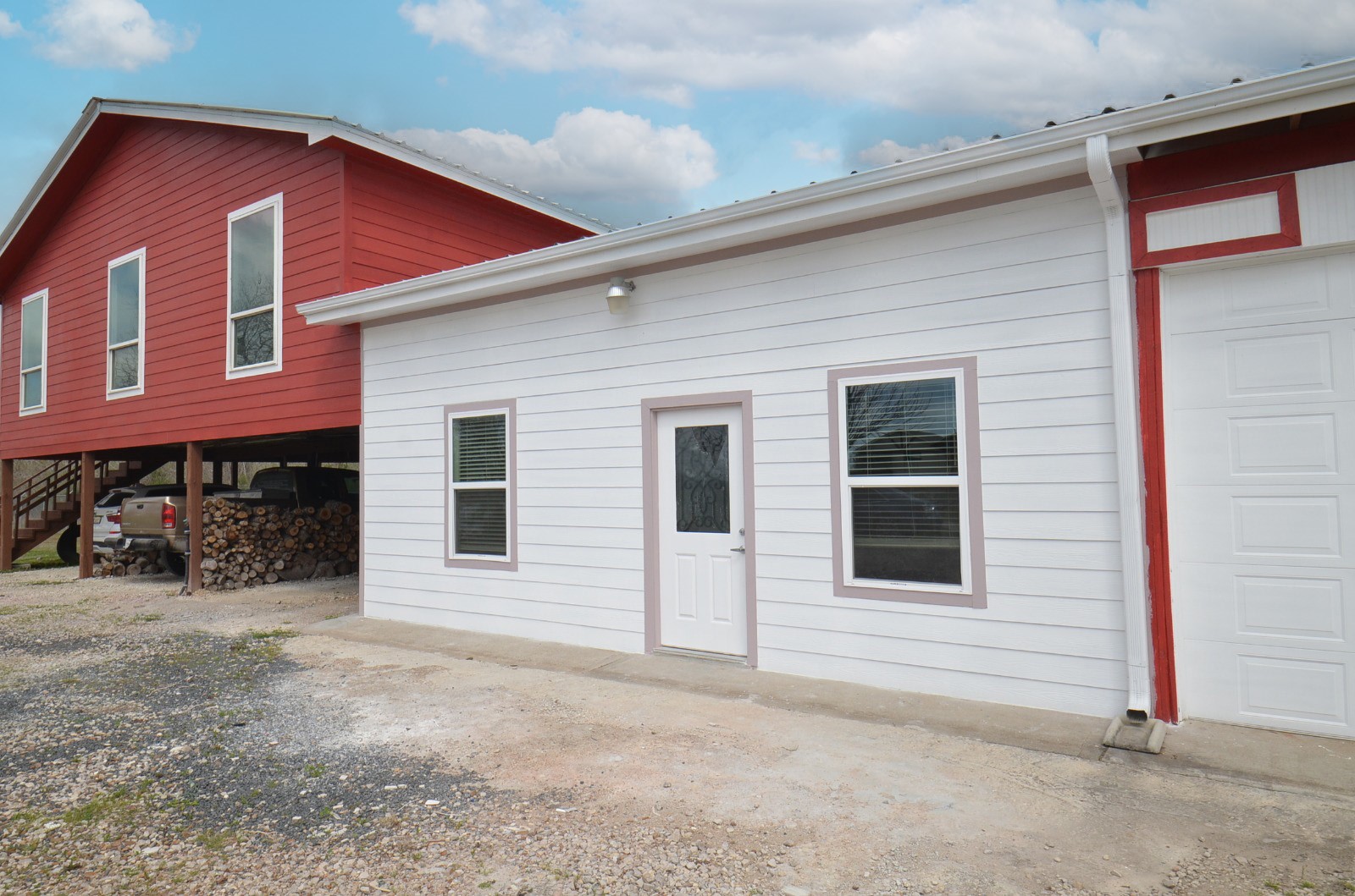 a front view of a house