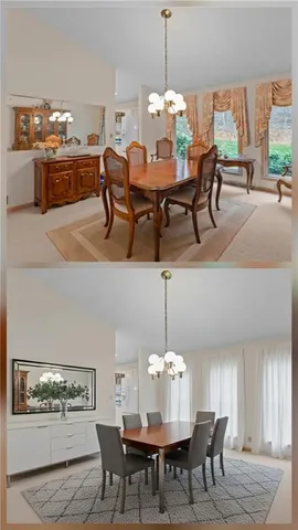 a spacious bathroom with a granite countertop sink a toilet and a mirror