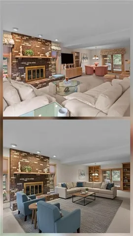 a view of a house with backyard