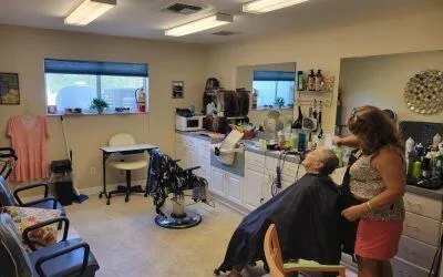 a room with gym equipment