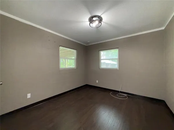 an empty room with a window