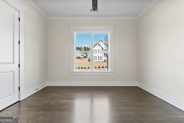 an empty room with a window