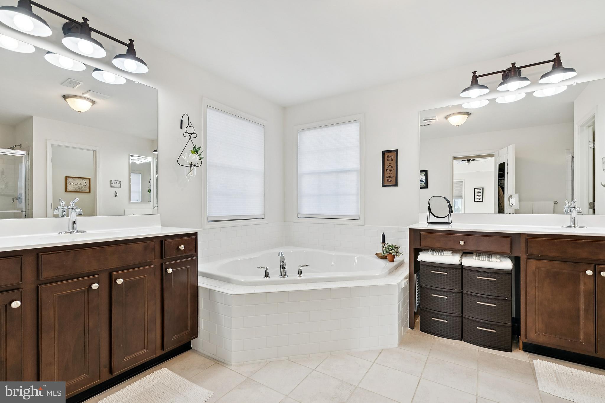 3 Antron Brown Way Chesterfield, NJ 08515 - Photo 17 of 28 a spacious bathroom with a tub double sink and mirror