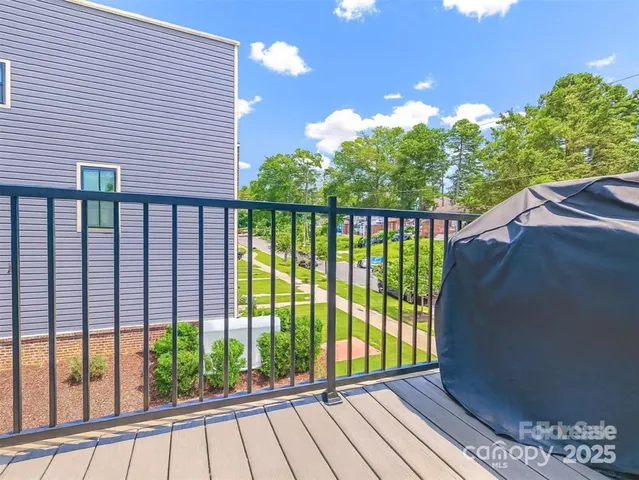 a view of a balcony with lake view