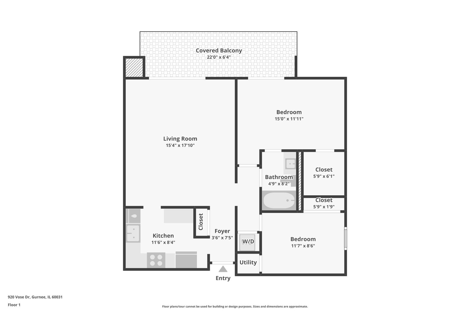 920 Vose Drive, Unit 106 Gurnee, IL 60031 - Photo 39 of 39 a picture of a wall with a white wall and a painting