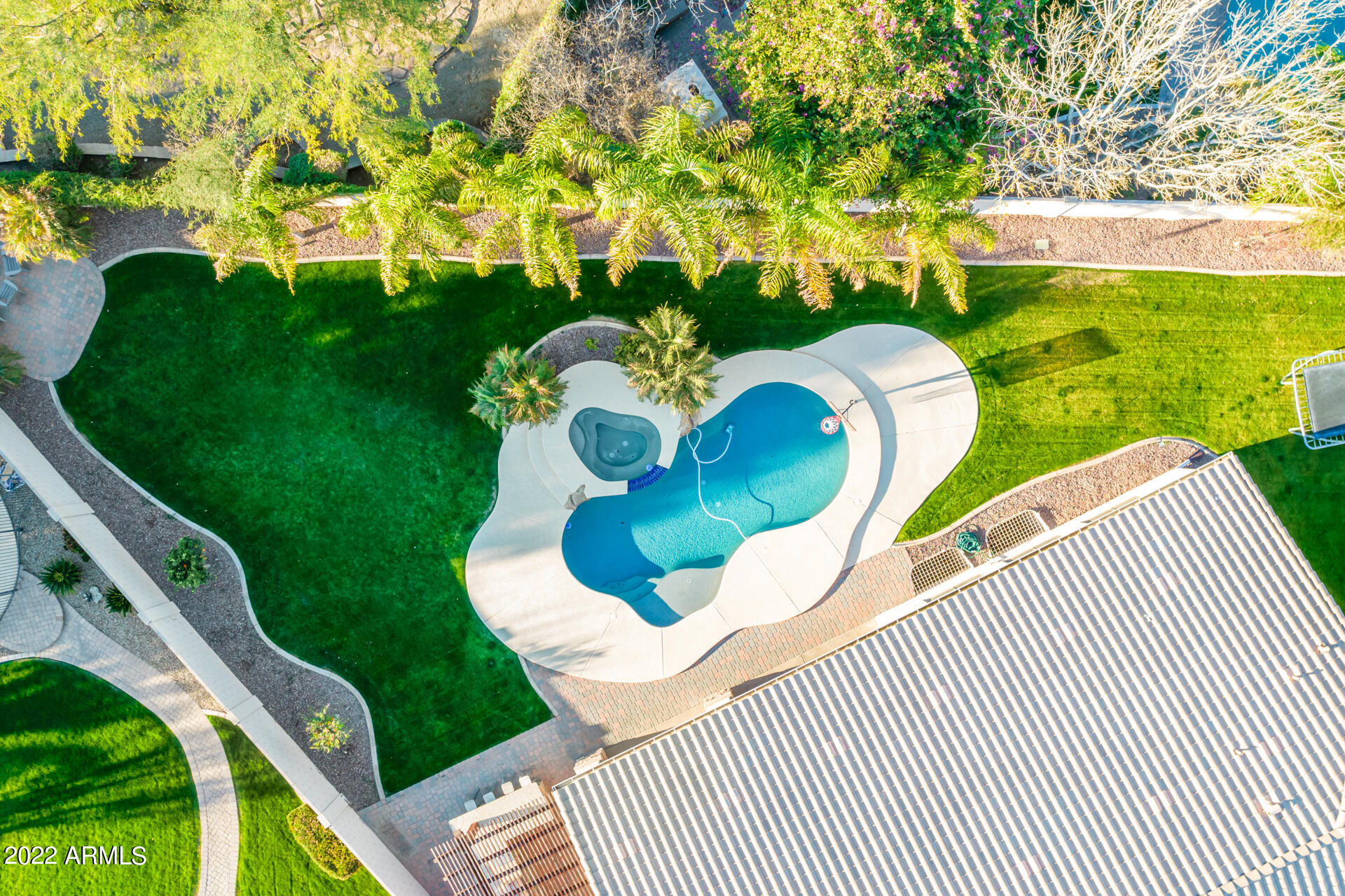 4584 East Reins Road Gilbert, AZ 85297 - Photo 69 of 80 a view of a swimming pool with a patio