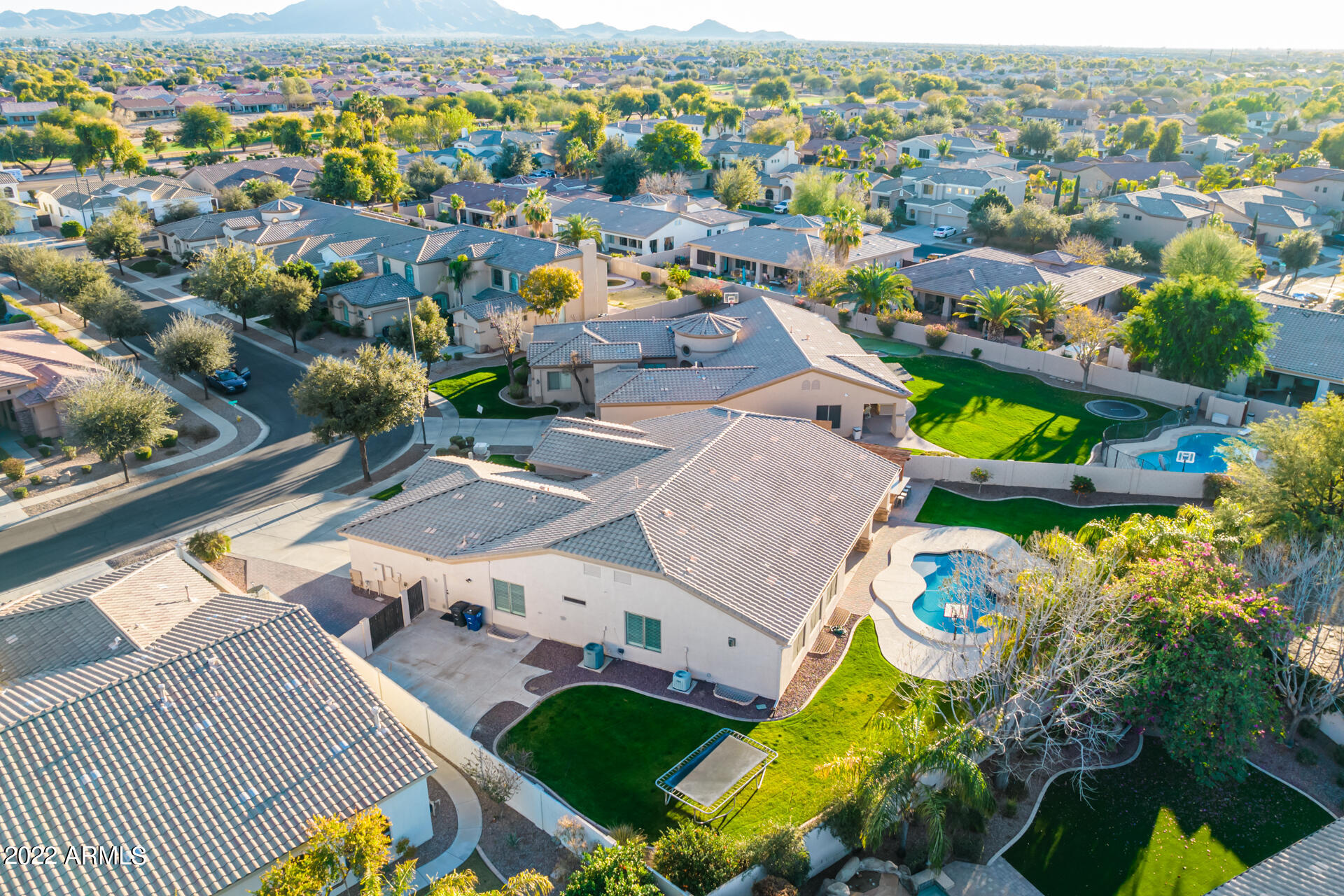 4584 East Reins Road Gilbert, AZ 85297 - Photo 72 of 80 an aerial view of residential houses with outdoor space
