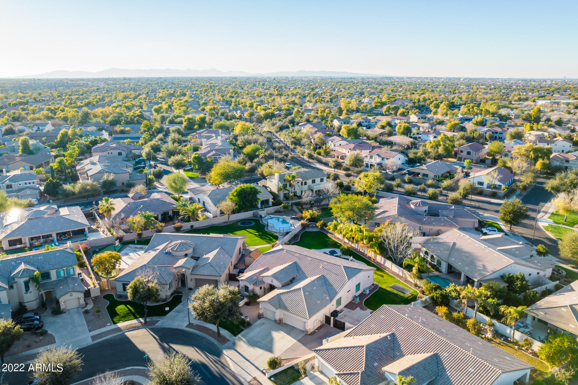 4584 East Reins Road Gilbert, AZ 85297 - Photo 79 of 80 an aerial view of residential houses with outdoor space