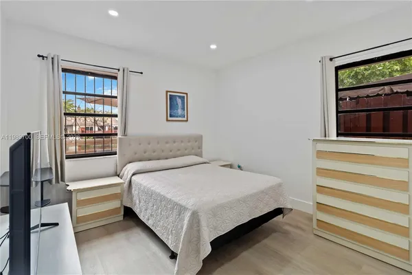 a view of a backyard with plants