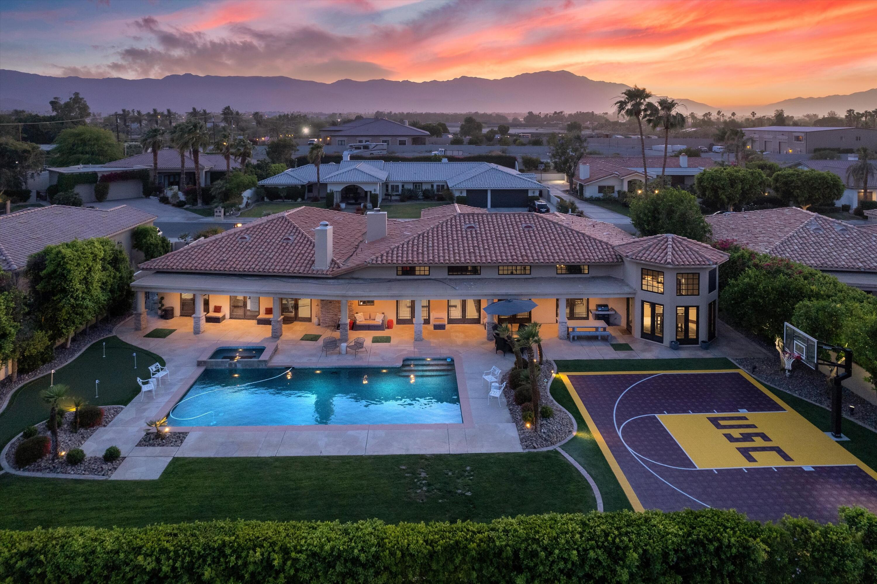43190 Moore Circle Bermuda Dunes, CA 92203 - Photo 37 of 50 an aerial view of a house with swimming pool