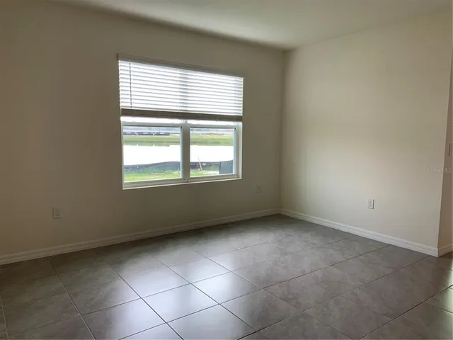 an empty room with a window