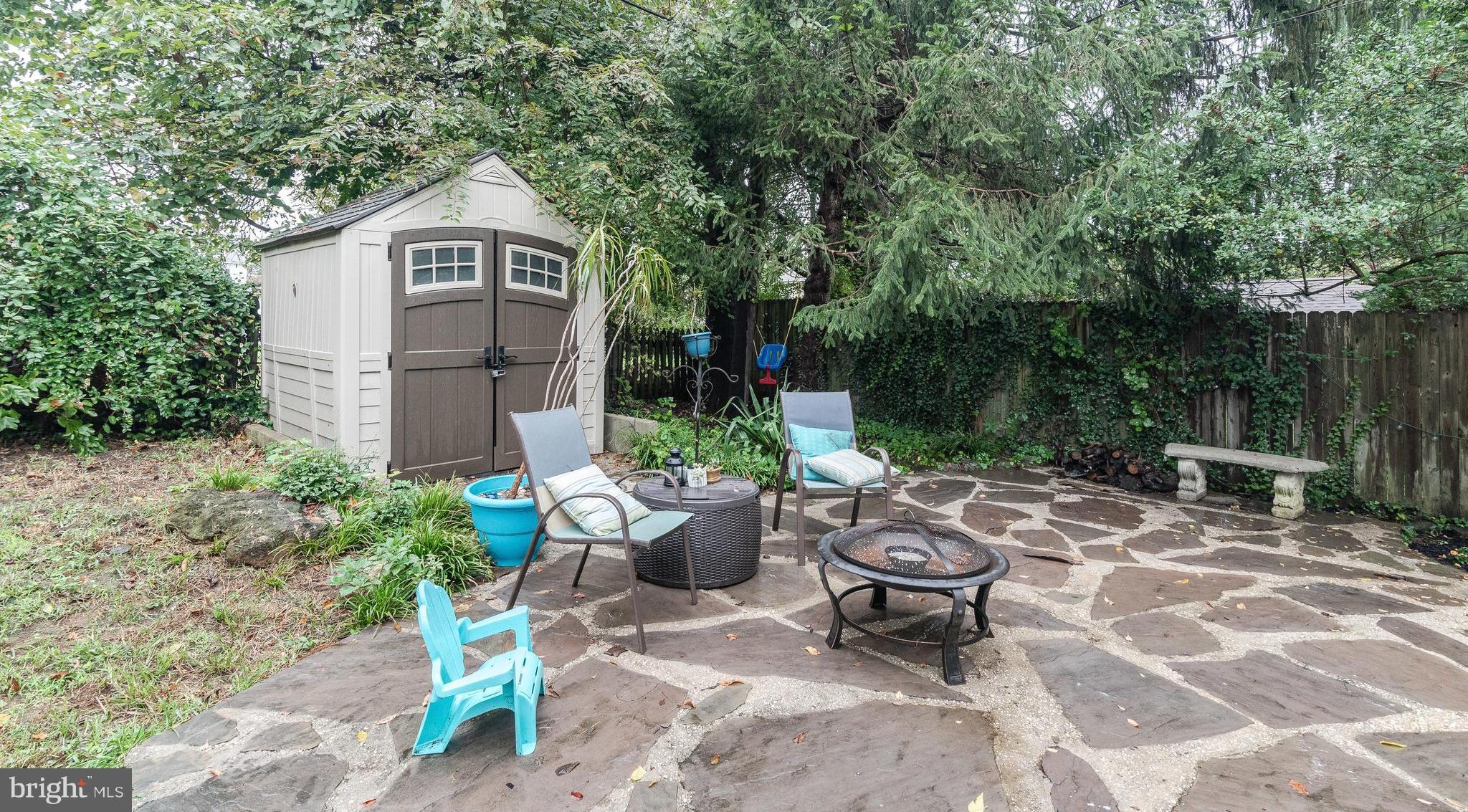 5312 Wendley Road Baltimore, MD 21229 - Photo 28 of 34 Back yard patio with storage shed