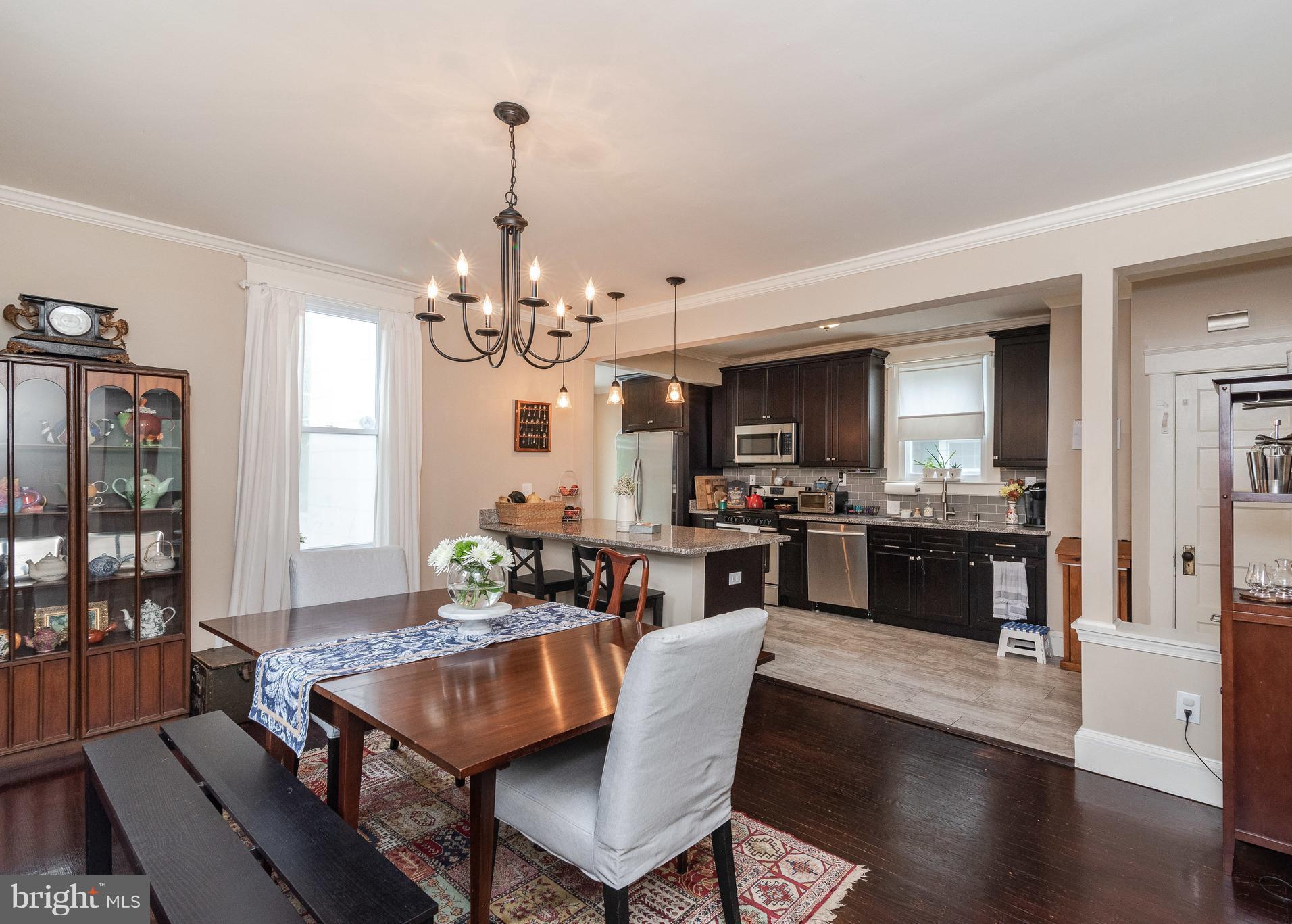 5312 Wendley Road Baltimore, MD 21229 - Photo 6 of 34 Separate dining room with original hardwood floors