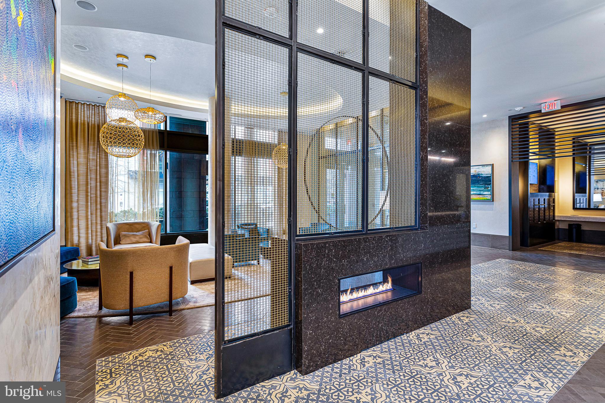 810 O Street Northwest, Unit 406 Washington, DC 20001 - Photo 36 of 43 Lobby - Gas Fireplace