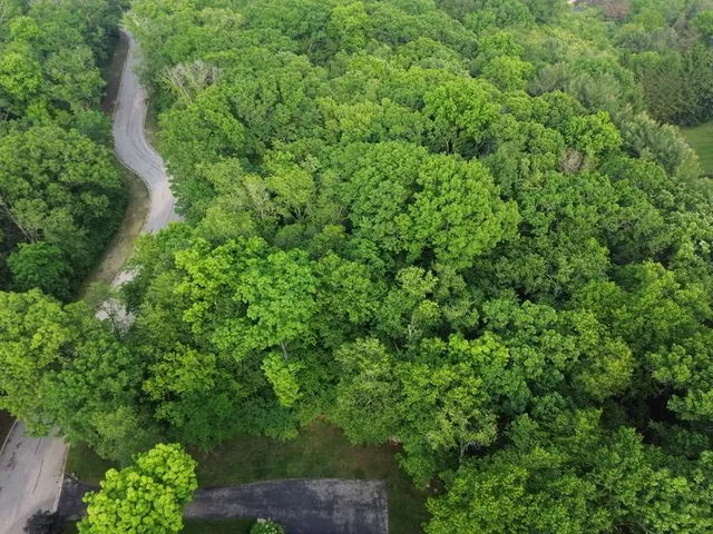 an aerial view of residential house with outdoor space