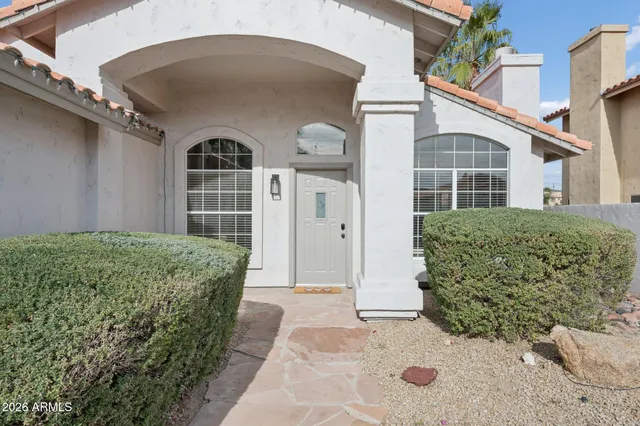 a front view of a house