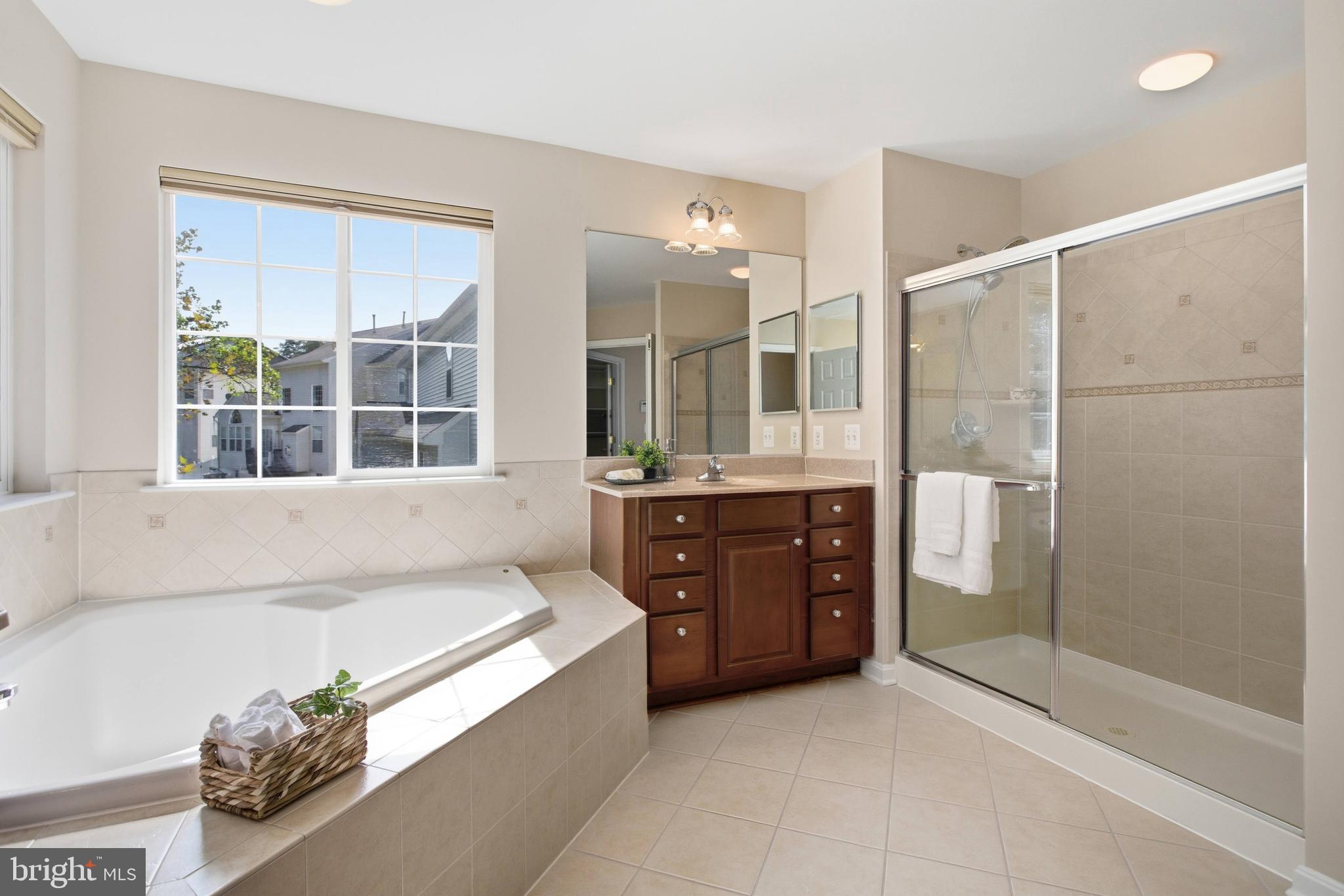 9013 Helmsley Drive Clinton, MD 20735 - Photo 47 of 68 a spacious bathroom with a tub sink and mirror