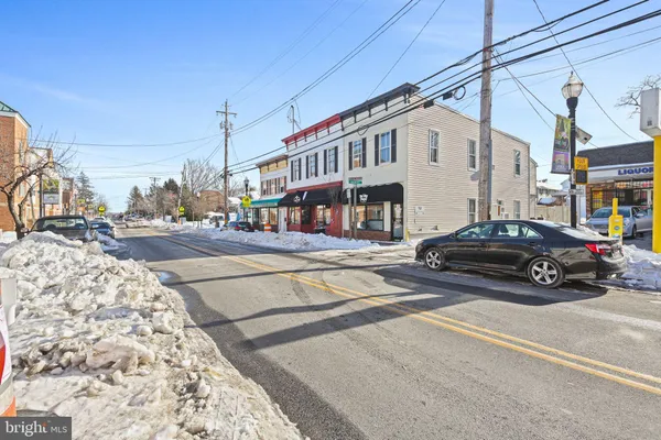 a car parked in front of a building