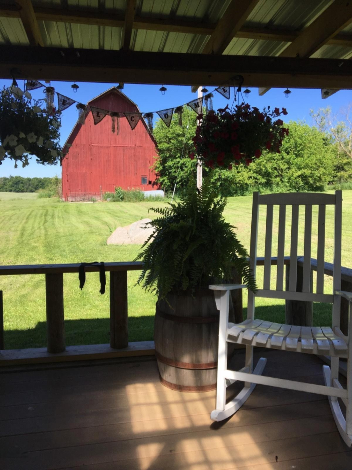 15520 Woodard Road Montgomery, MI 49255 - Photo 1 of 50 a deck with a view