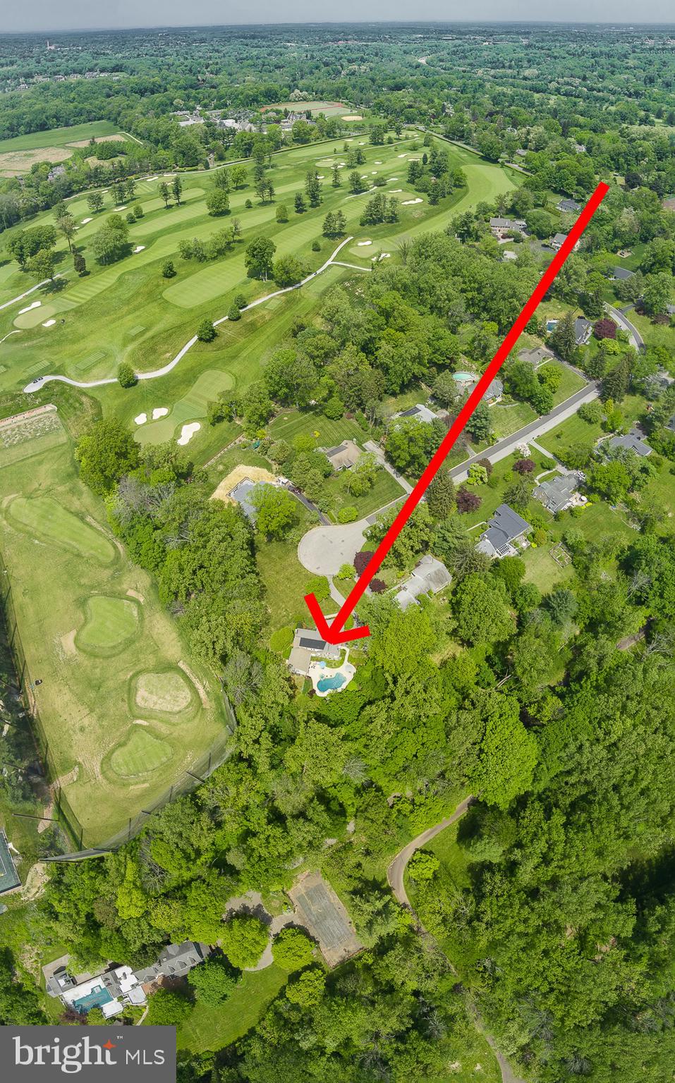 735 Hamilton Road Bryn Mawr, PA 19010 - Photo 56 of 66 Arial view showing location of property