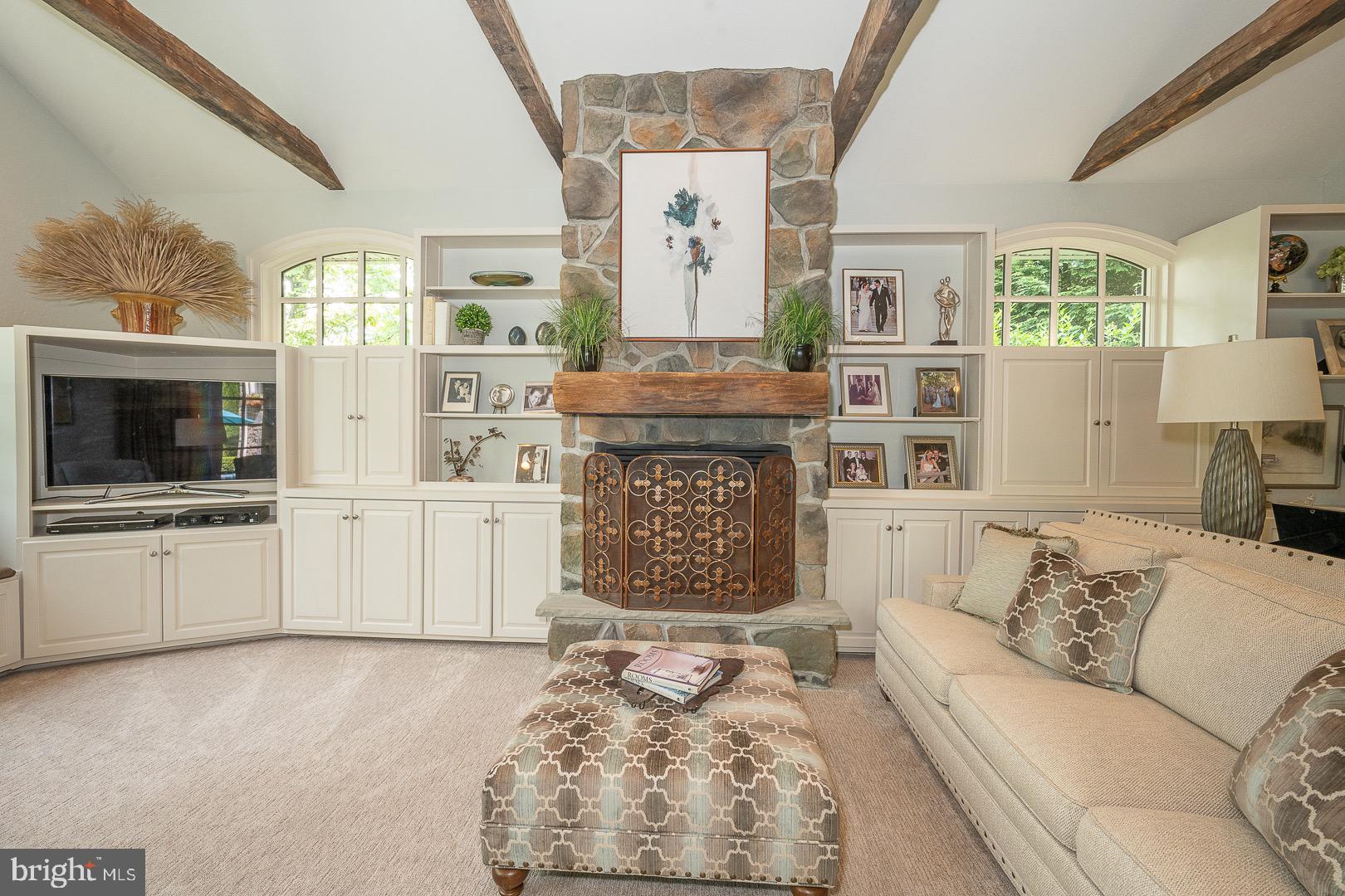 735 Hamilton Road Bryn Mawr, PA 19010 - Photo 10 of 66 Stone Raised Hearth Fireplace