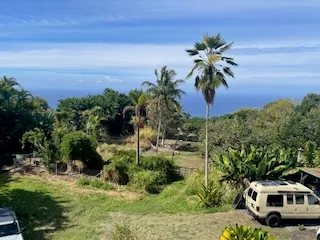 a tall yellow building in middle of the green field