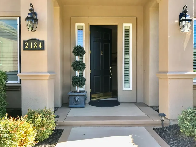 a front view of a house