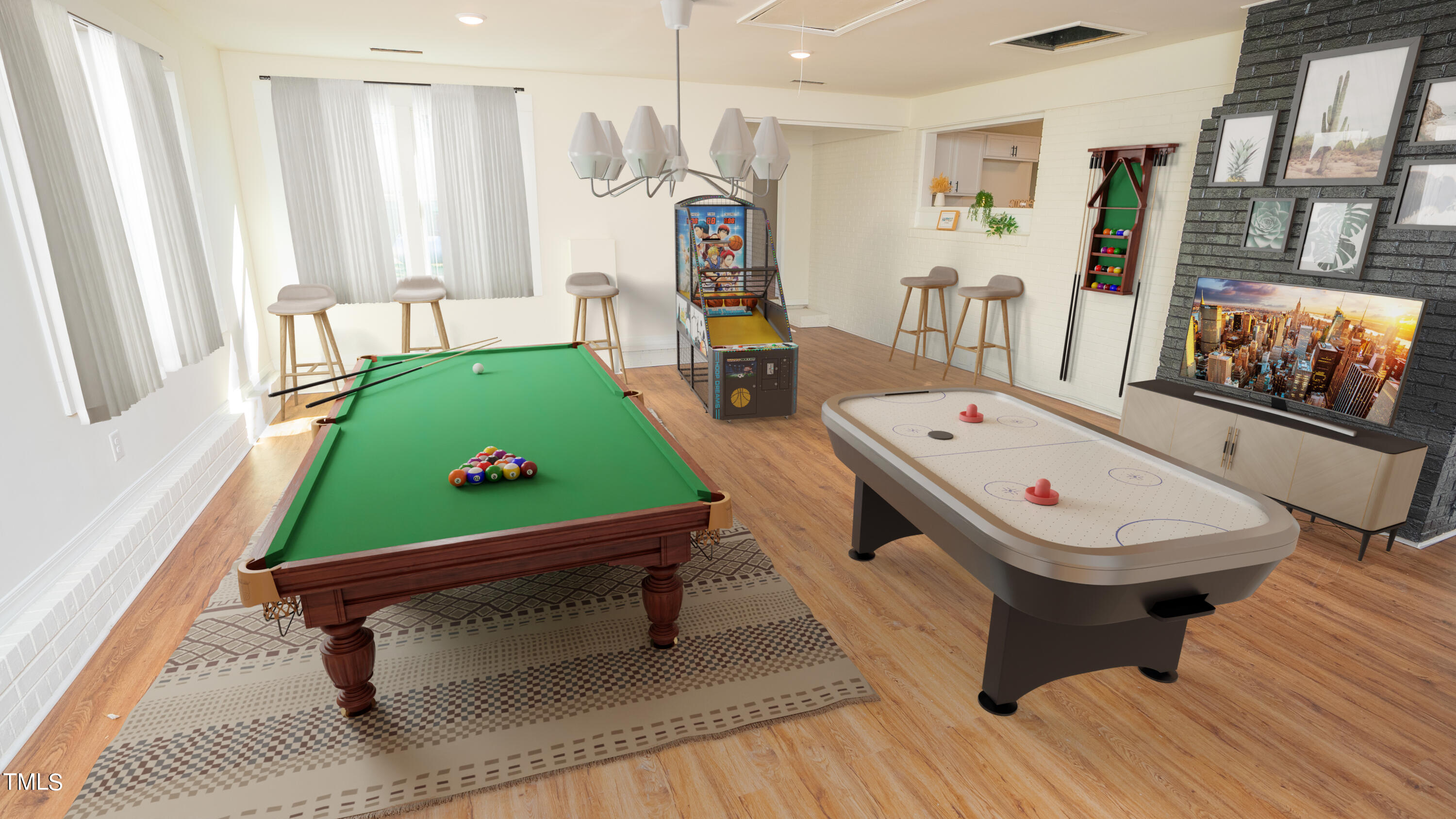 2001 Barwell Road Raleigh, NC 27610 - Photo 74 of 79 a room with furniture and a pool table