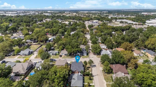 an aerial view of a city