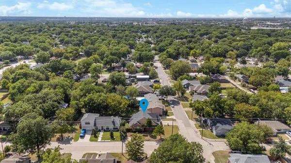 an aerial view of a city