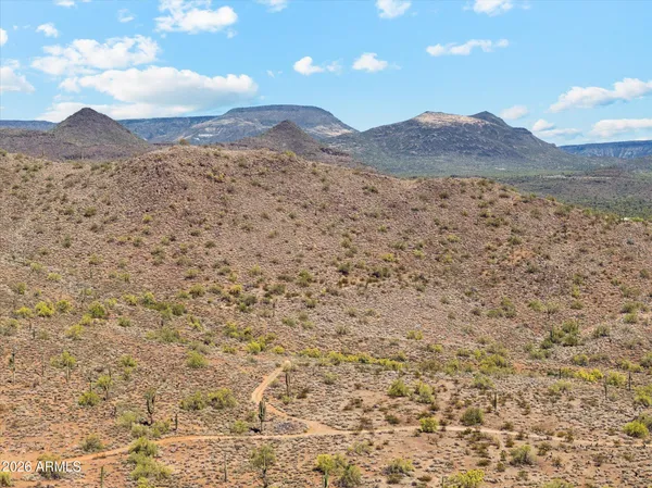 a view of a mountain in the distance