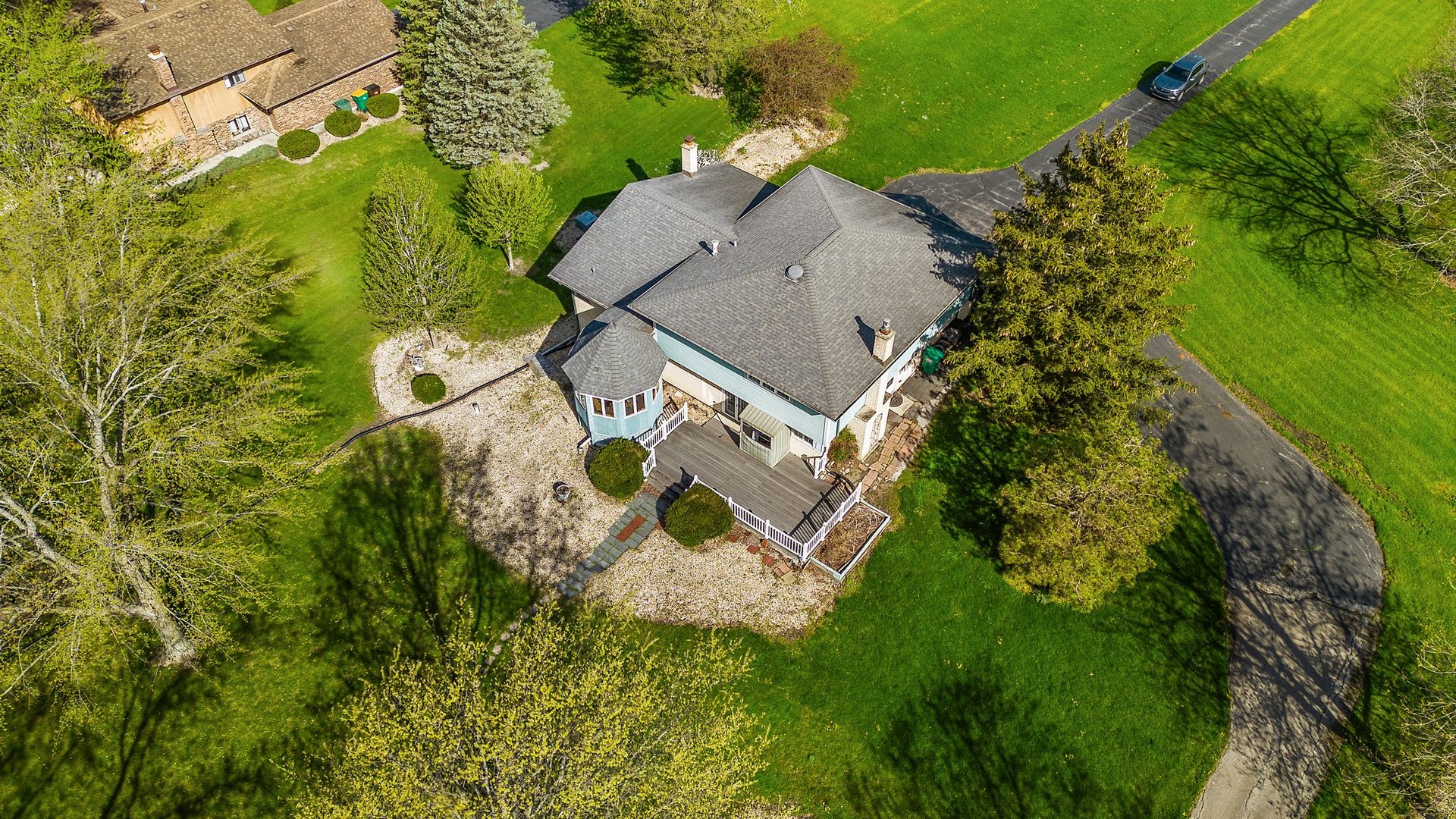 2929 East Danne Road Crete, IL 60417 - Photo 47 of 56 an aerial view of a house with a yard