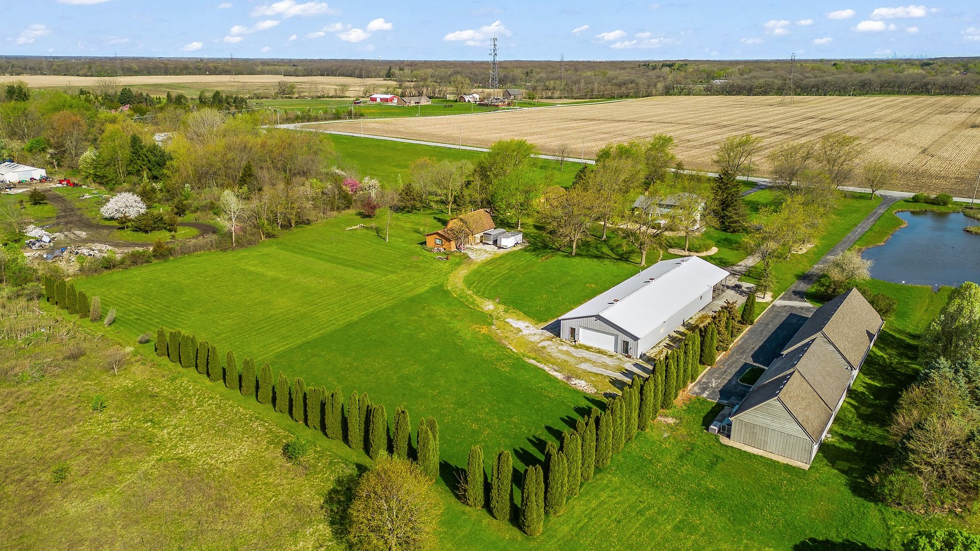 2929 East Danne Road Crete, IL 60417 - Photo 51 of 56 a view of a lake with a big yard