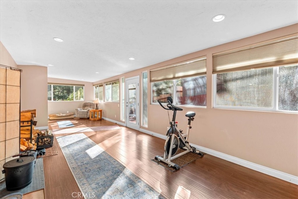 1631 Linnet Road Wrightwood, CA 92397 - Photo 21 of 42 a view of a room with gym equipment