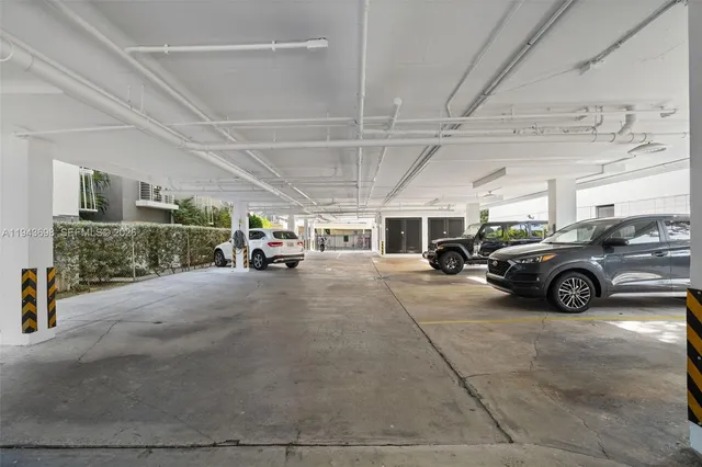 a view of a car garage