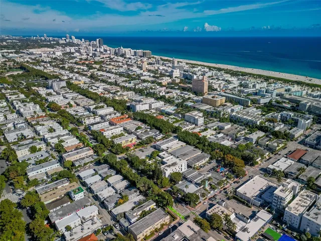 an aerial view of a city