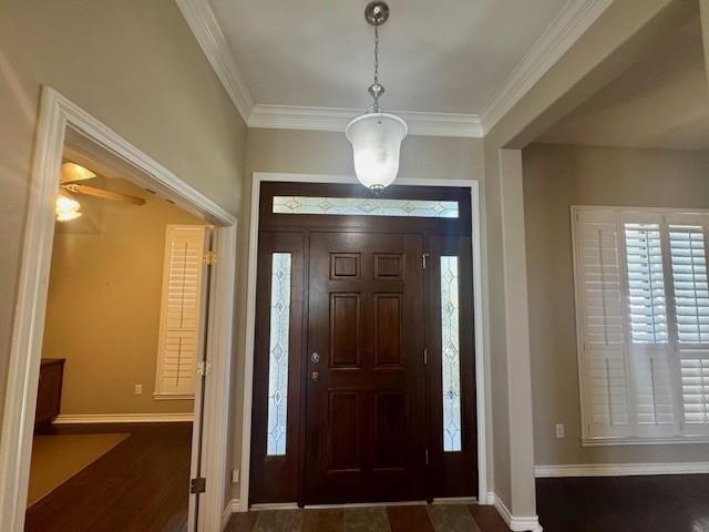 407 Quick Silver Horseshoe Bay, TX 78657 - Photo 5 of 31 a view of a hallway with wooden floor and chandelier