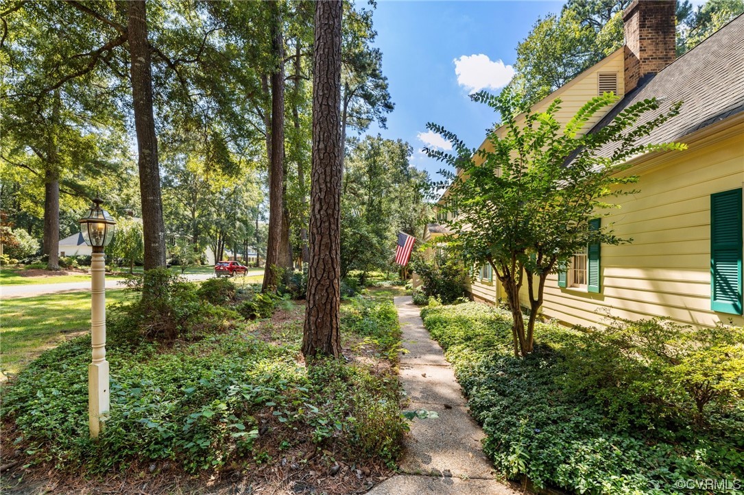 1806 Plain View Road Henrico, VA 23238 - Photo 4 of 33 a view of a yard with plants and large trees