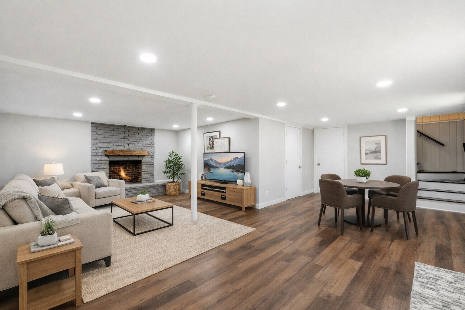558 Walton Ferry Road Hendersonville, TN 37075 - Photo 16 of 28 a living room with fireplace furniture and a wooden floor