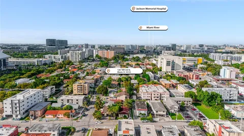 an aerial view of a city