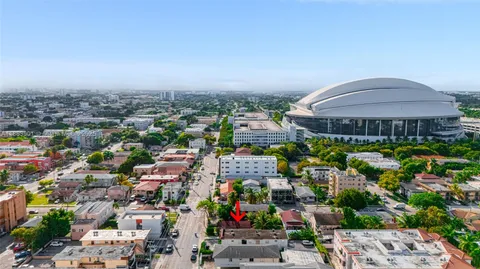 an aerial view of a city
