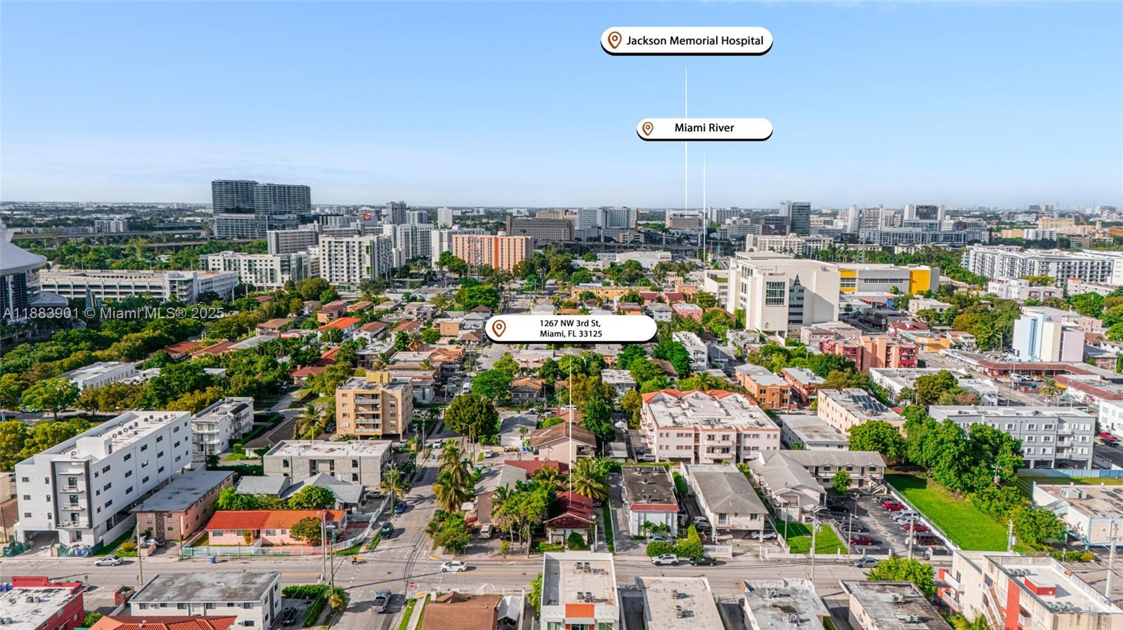 1267 Northwest 3rd Street Miami, FL 33125 - Photo 19 of 20 an aerial view of a city