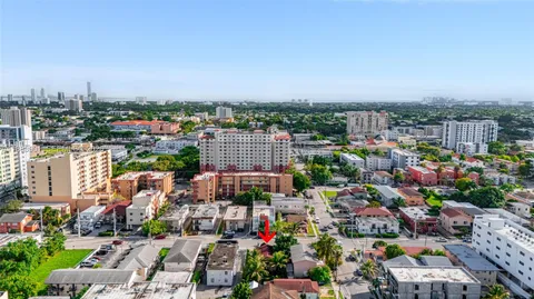 a view of a city with tall buildings