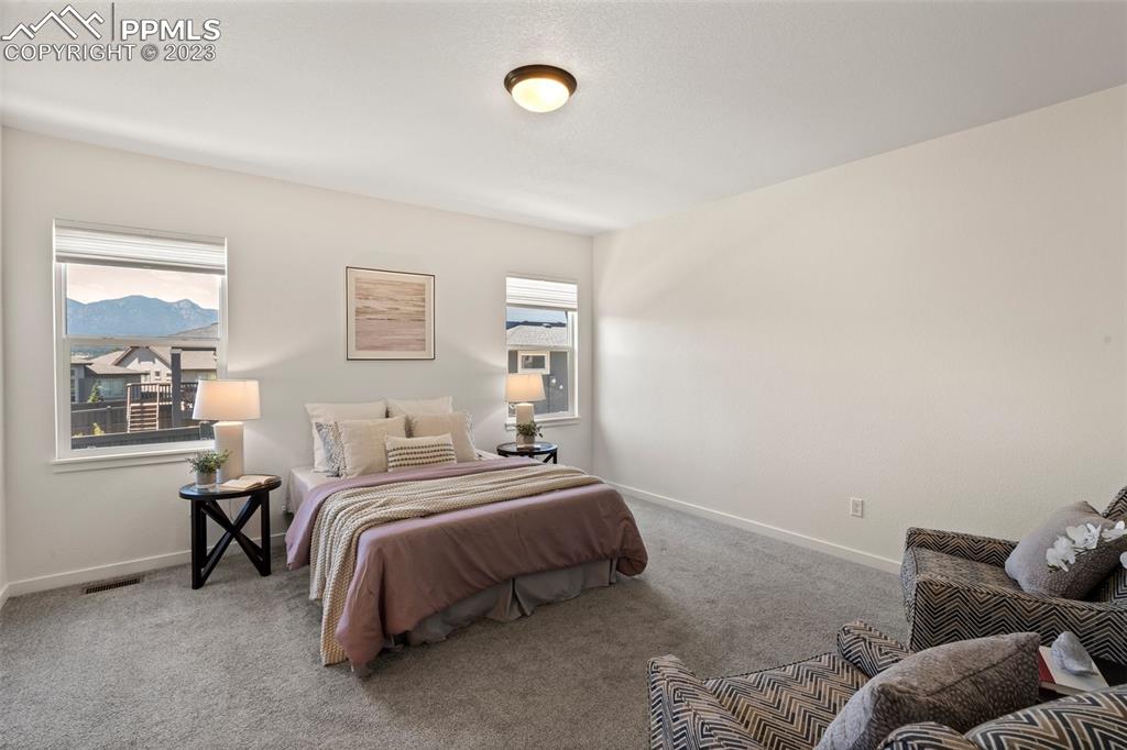 11969 Alydar Loop Colorado Springs, CO 80921 - Photo 13 of 44 a bedroom with a bed and window